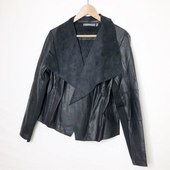 Bagatelle Black, vegan leather open closure jacket - Picture 8 of 11